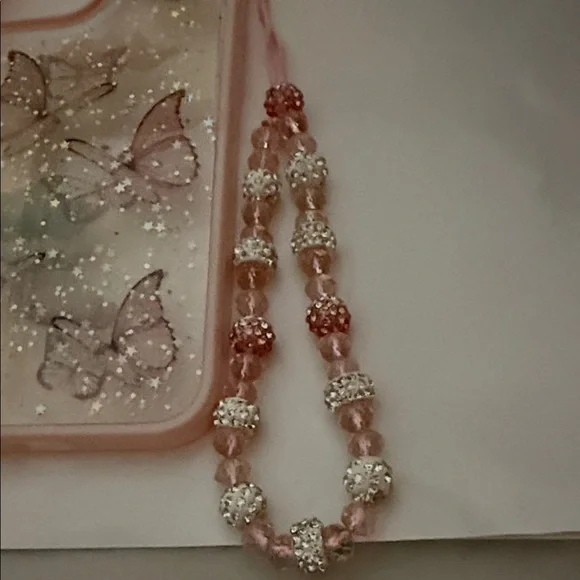 Butterfly iPhone Case with Beaded Strap - Picture 4 of 5